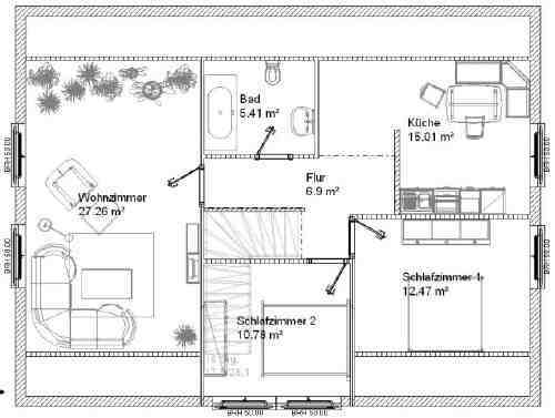 Ferienwohnung Dierk Andresen an der Ostsee - Grundriss